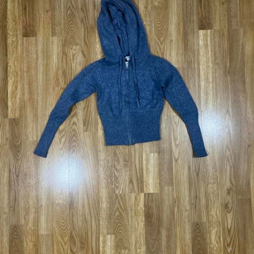 Sincerely Jules Knit Zip-Up Hoodie Grey